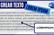 Cómo crear texto LOREM IPSUM en Word
