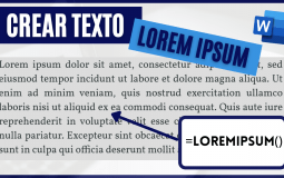 Cómo crear texto LOREM IPSUM en Word Cómo crear texto LOREM IPSUM en Word