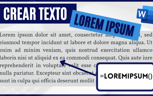 Cómo crear texto LOREM IPSUM en Word