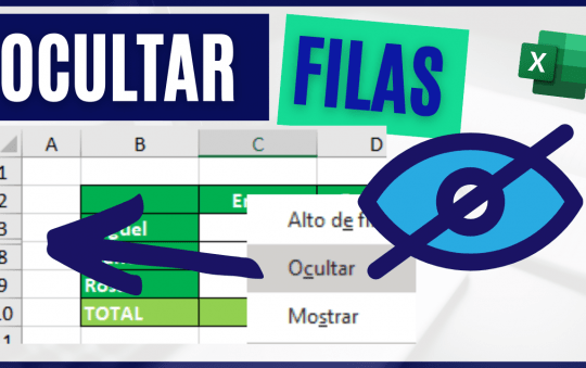 Cómo OCULTAR FILAS en Excel