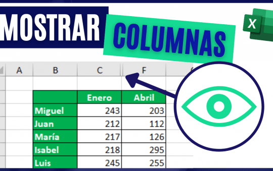 Cómo MOSTRAR COLUMNAS ocultas en Excel