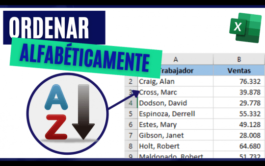 Cómo ORDENAR ALFABÉTICAMENTE datos en Excel