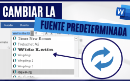 Cómo cambiar la FUENTE PREDETERMINADA en Word Cómo cambiar la FUENTE PREDETERMINADA en Word