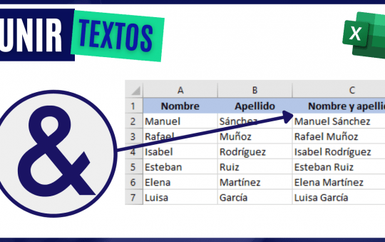 Cómo UNIR TEXTO en Excel