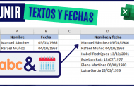 Cómo unir textos y fechas en Excel