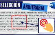 Cómo seleccionar texto arbitrario en Word