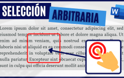 Cómo seleccionar texto arbitrario en Word